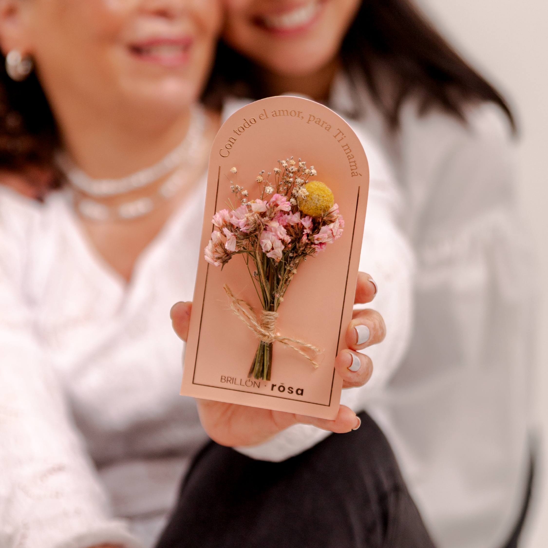 Lámpara Madera Arco de Flores