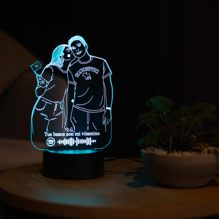 Lámpara 3D LED con foto personalizada