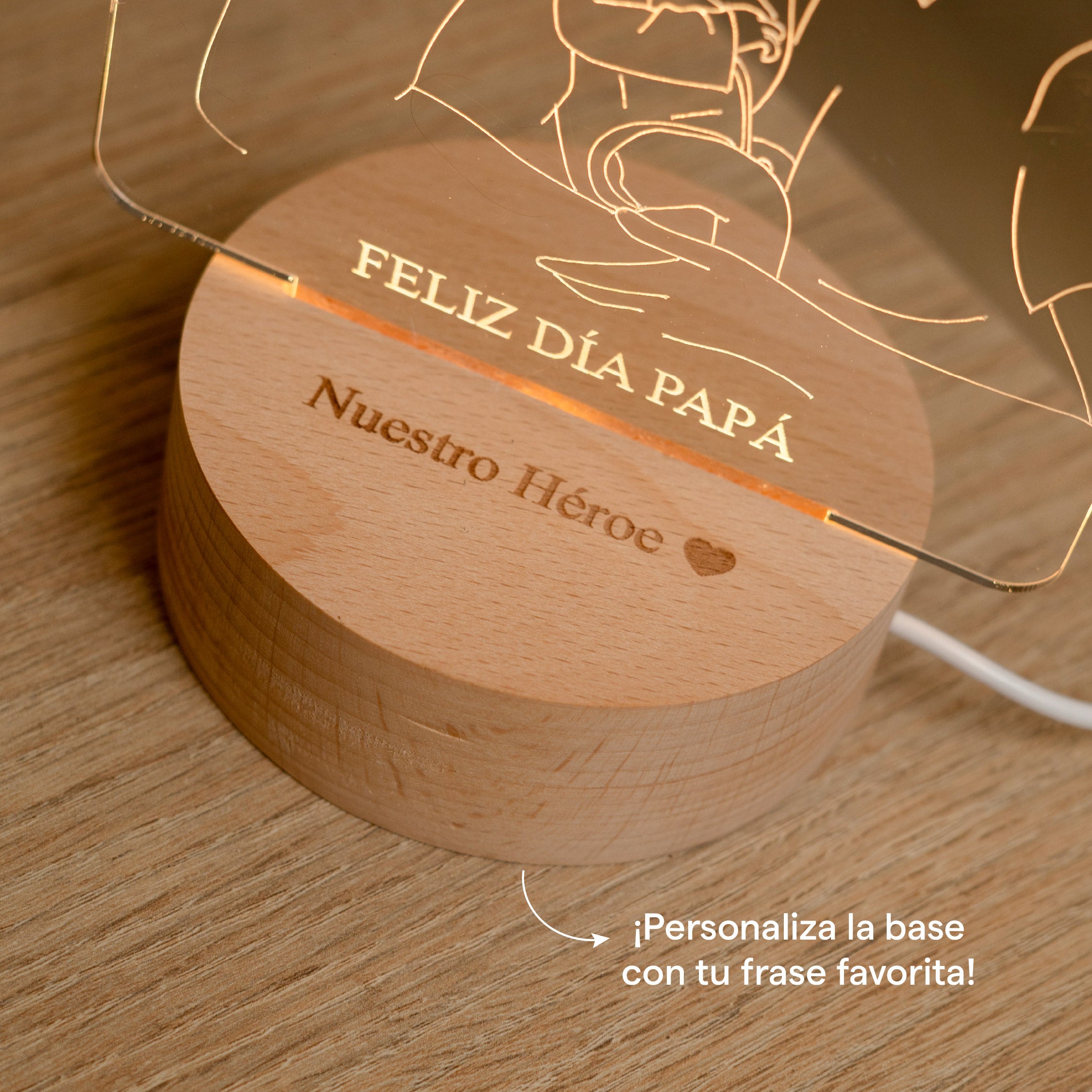 Lámpara Madera para Papá