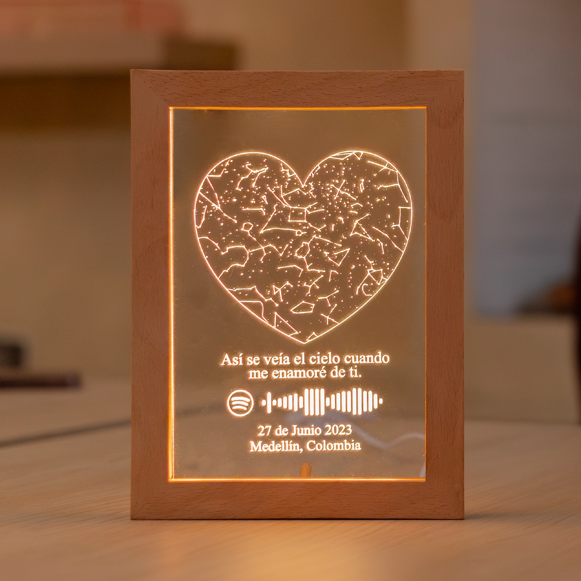 Portarretratos Corazón Mapa Estelear