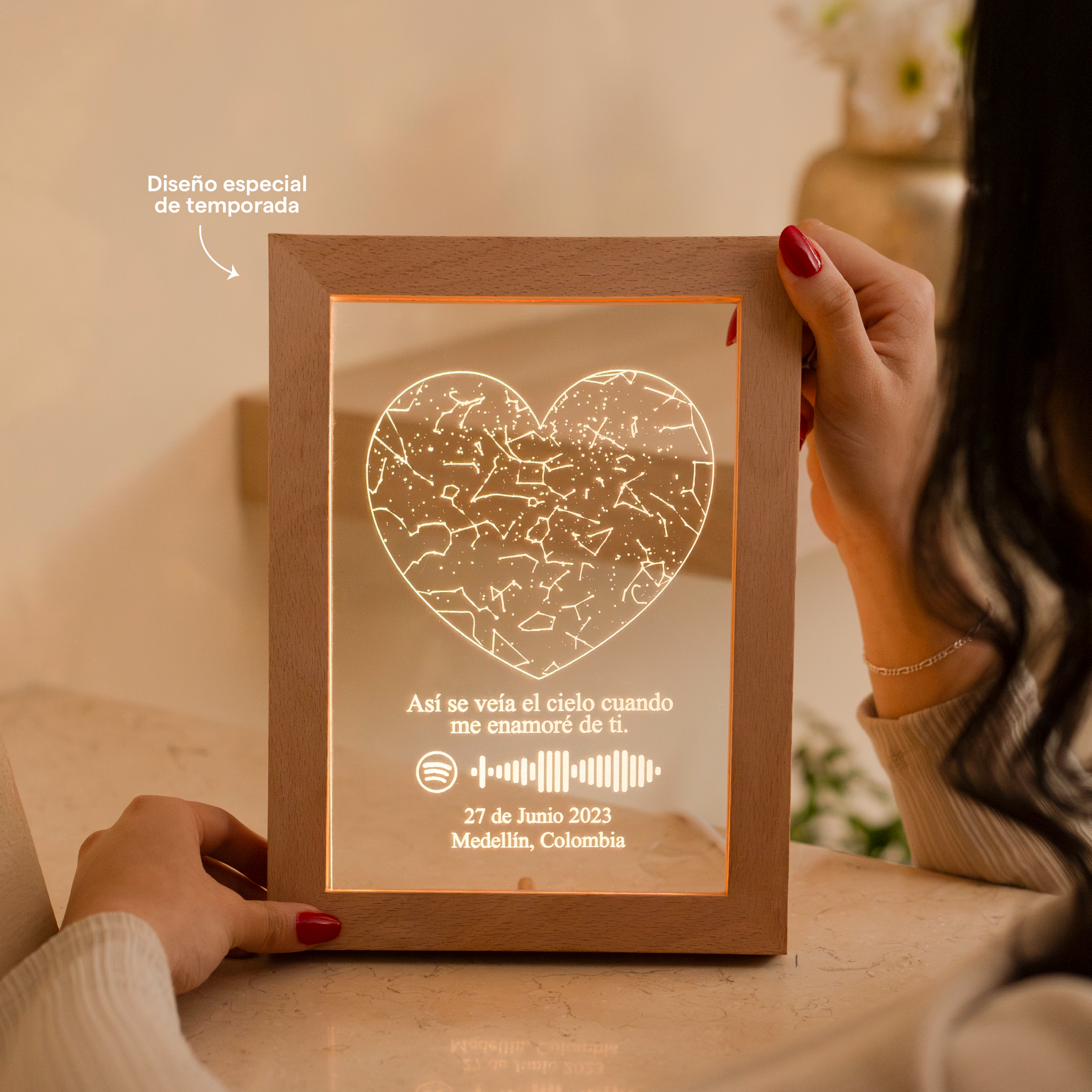 Portarretratos Corazón Mapa Estelear