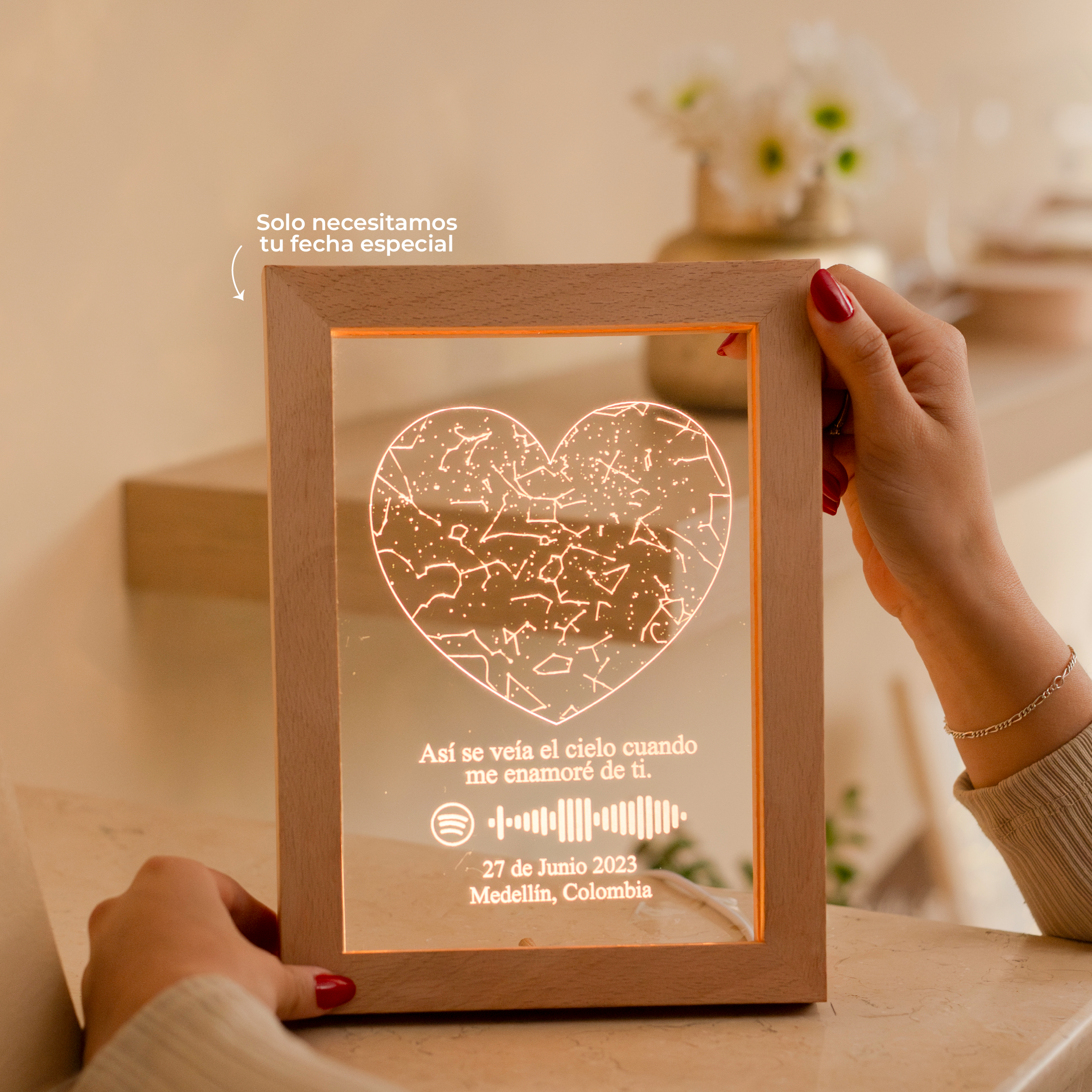 Portarretratos Corazón Mapa Estelear