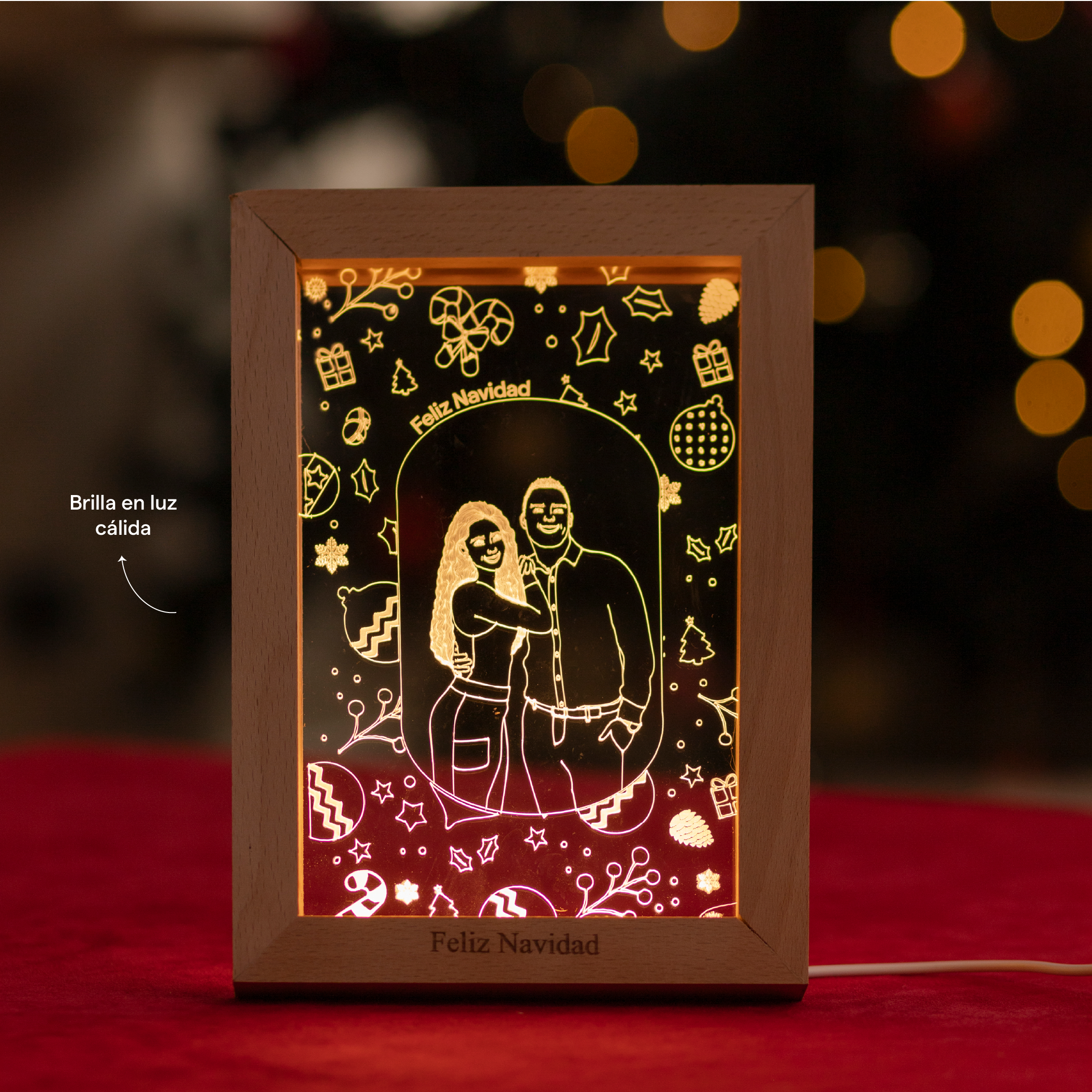 Lámpara Portarretrato Marco Navideño
