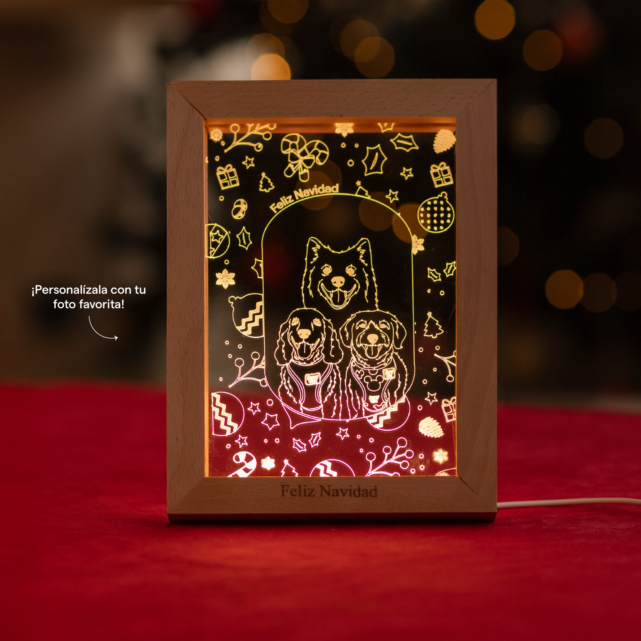 Lámpara Portarretrato Marco Navideño