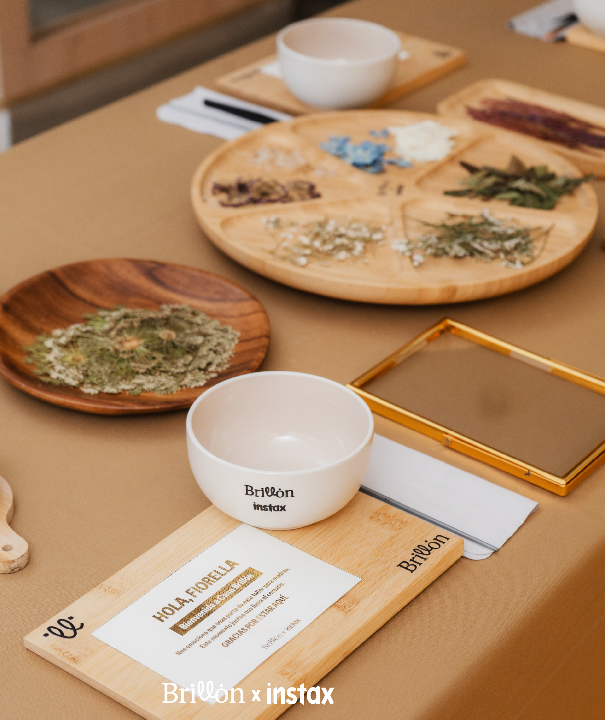 Taller Marco de Flores Día de la Madre Brillón x Instax