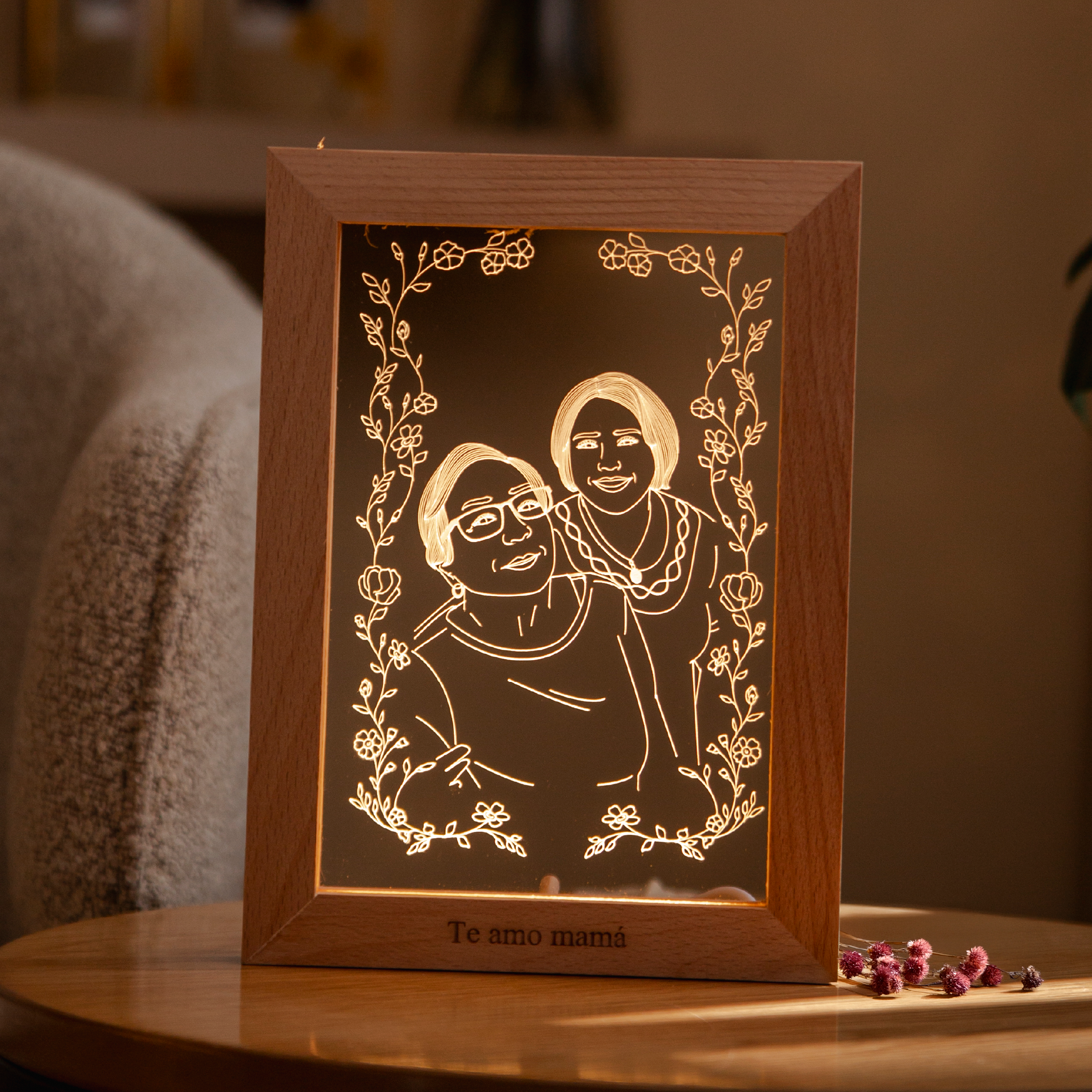 Lámpara Portarretrato Arco de Flores