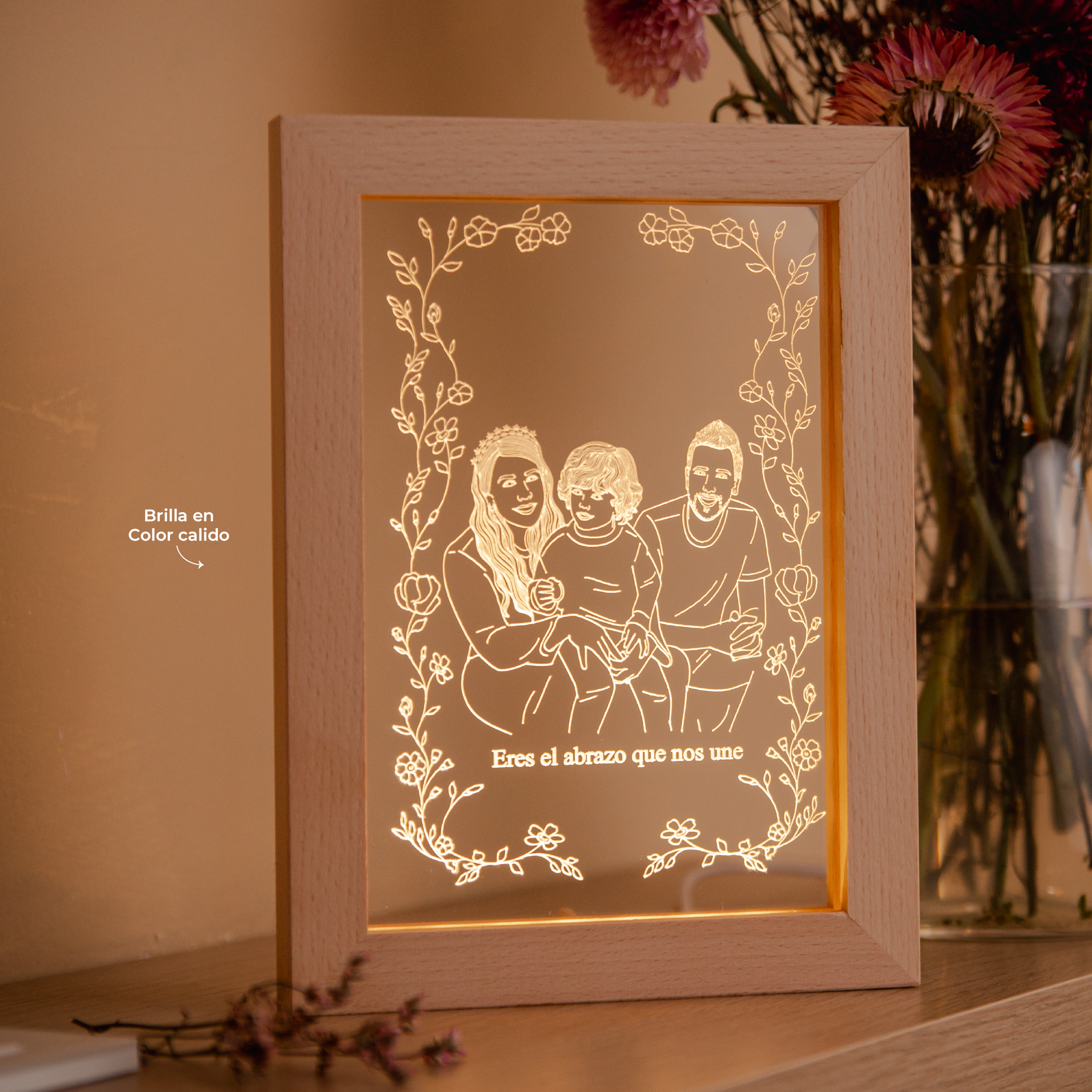 Lámpara Portarretrato Arco de Flores