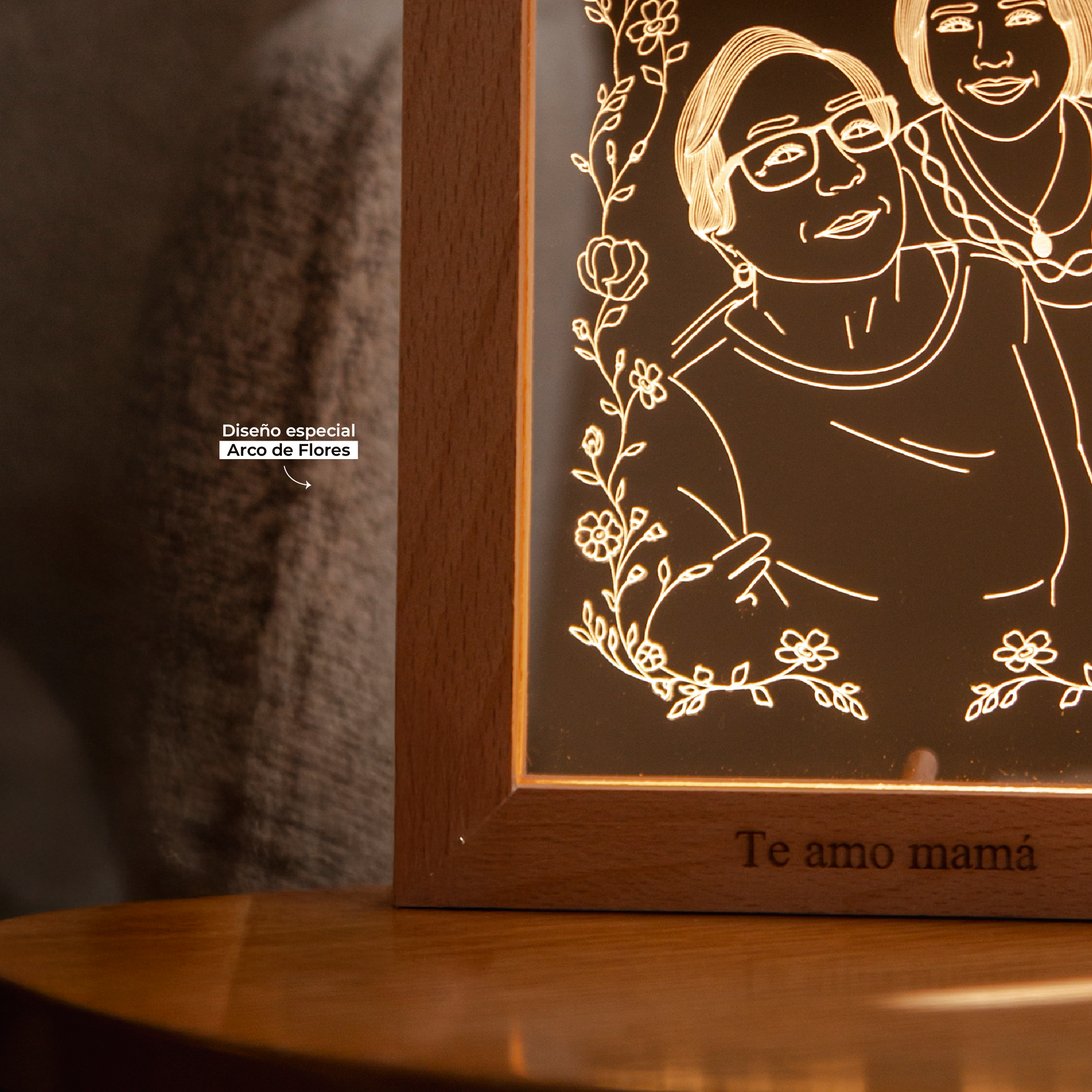 Lámpara Portarretrato Arco de Flores