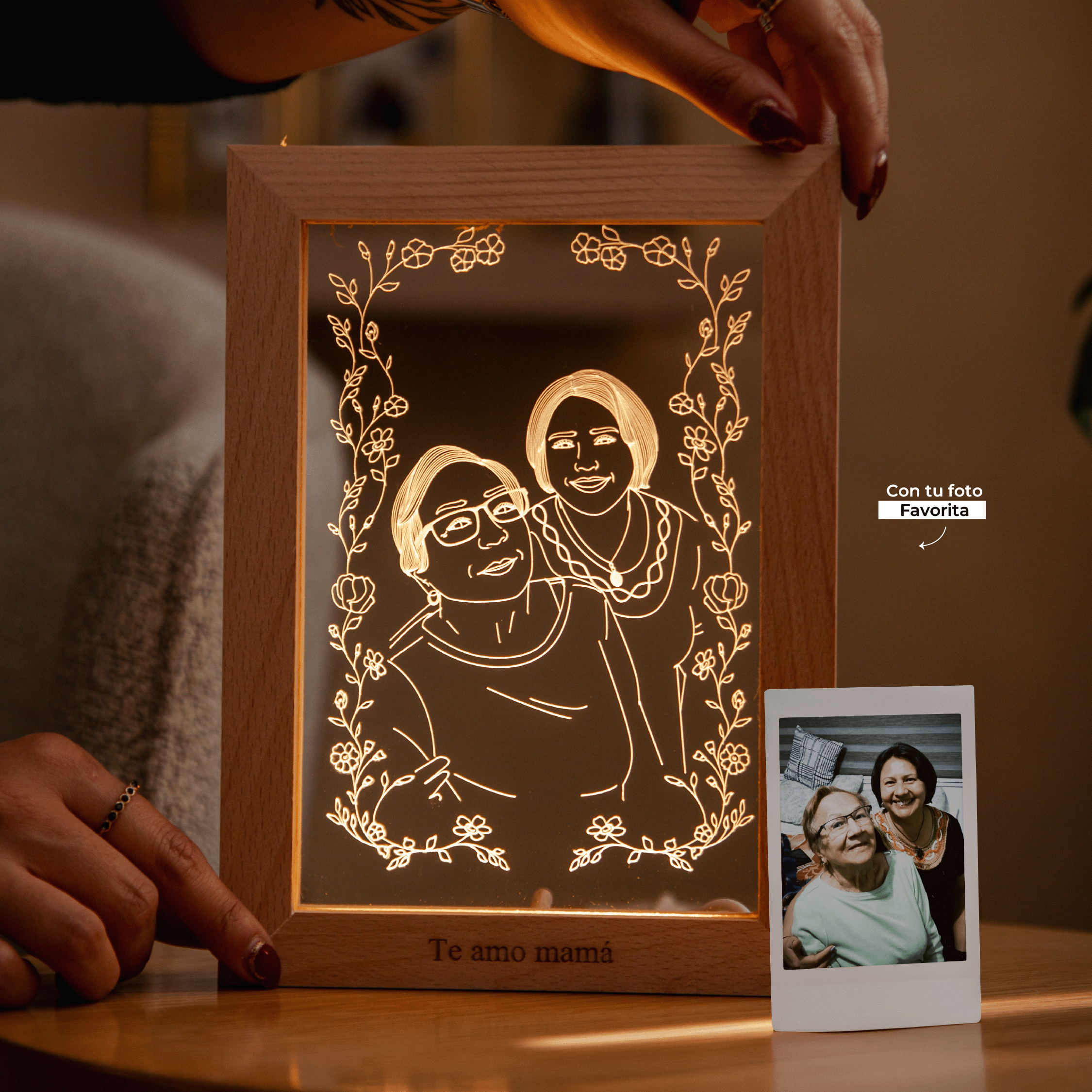 Lámpara Portarretrato Arco de Flores