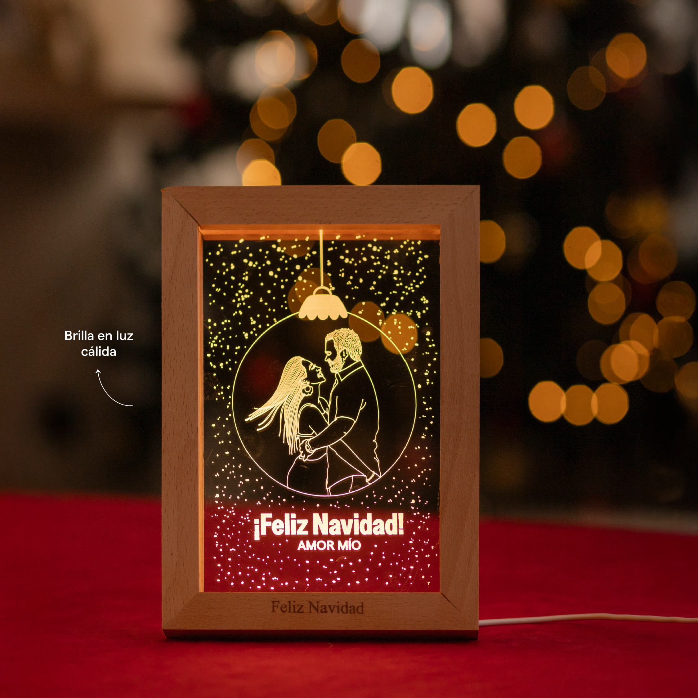 Lámpara Portarretrato Esfera Navideña