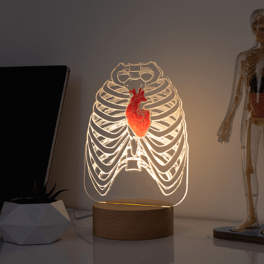 Lámpara DOS colores: Tórax y Corazón