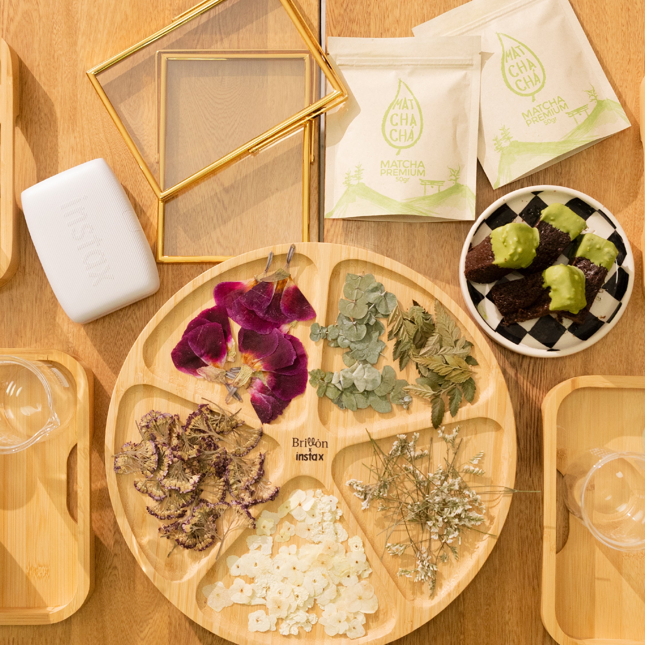 Taller Marco de Flores            Matchachá x Brillón x Instax