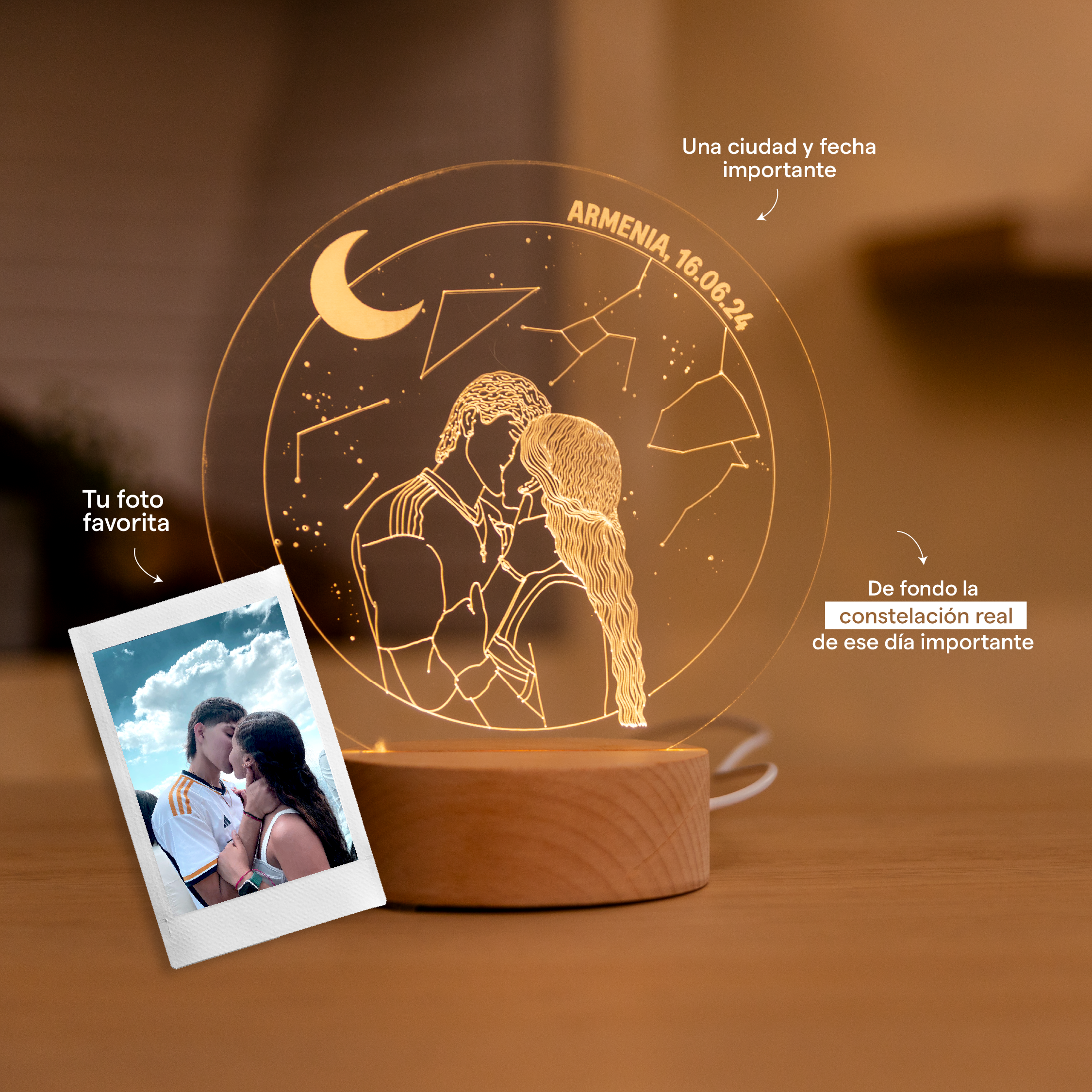 Lámpara de Madera Nuestro Cielo