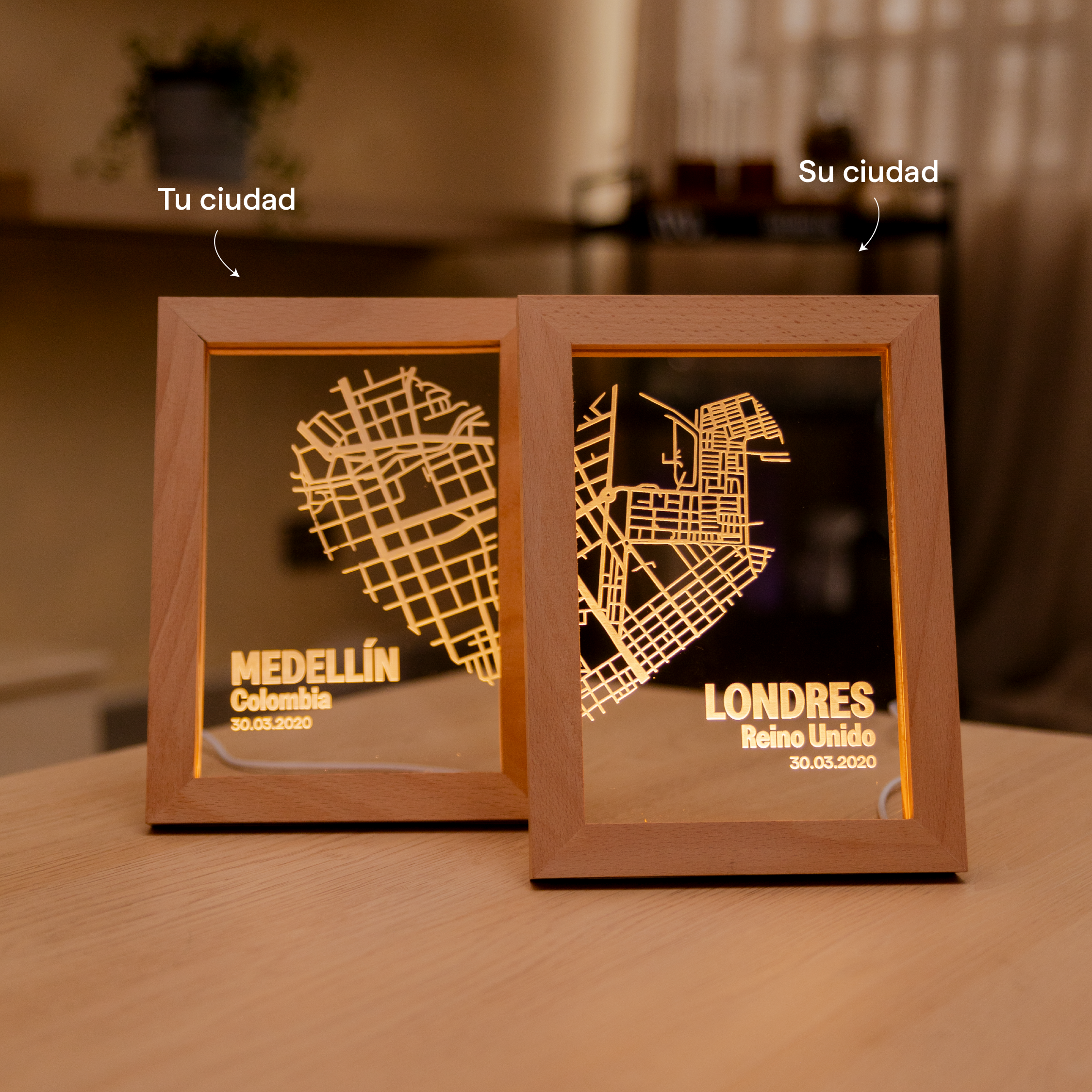 Combo Corazón a Distancia- Portarretrato