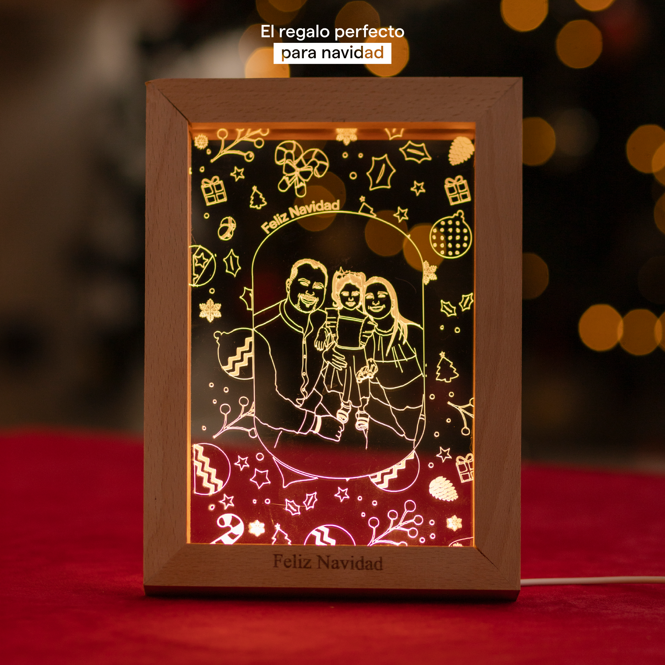 Lámpara Portarretrato Marco Navideño